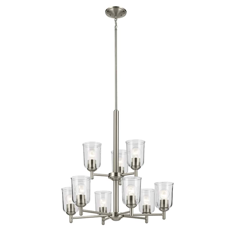 Kichler Lighting Shailene Clear Glass Chandelier - Brushed Nickel - 9-Light
