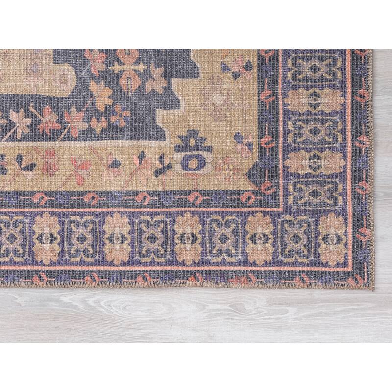 Vera Collection Red Power Loomed Indoor Area Rug