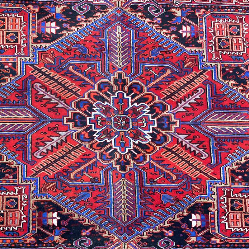 HERAT ORIENTAL Handmade Fine Persian Heriz Wool Rug - 9' x 12'