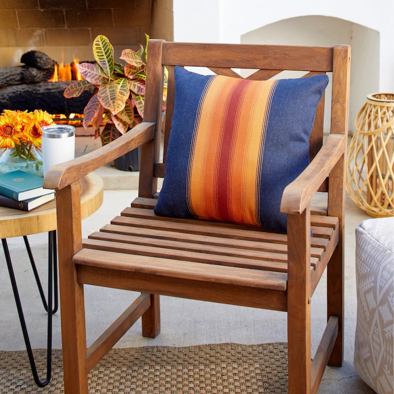 Sorra Home Sunbrella Pendleton Outdoor Knife Edge Pillow Single - 18 in H x 18 in W x 6 in D - Grand Canyon Sunset