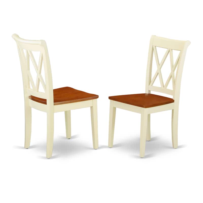 French Country 3-Piece Dining Set - Round Table & 2 Chairs - Small Kitchen Table
