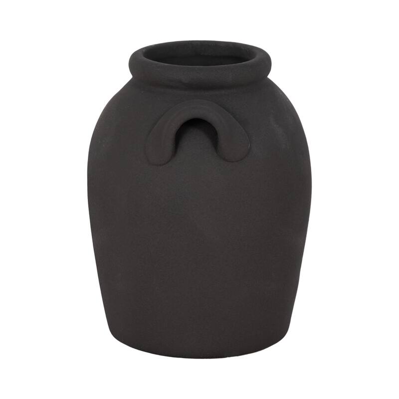 Sagebrook Home Ceramic Vase with Handles - Elegant Accent for Timeless Decor