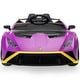 preview thumbnail 20 of 30, 12V Lamborghini Kids Electric Ride On Car with Remote Control, Music Player, LED Lights, Drifting, for Ages 3-8 Purple