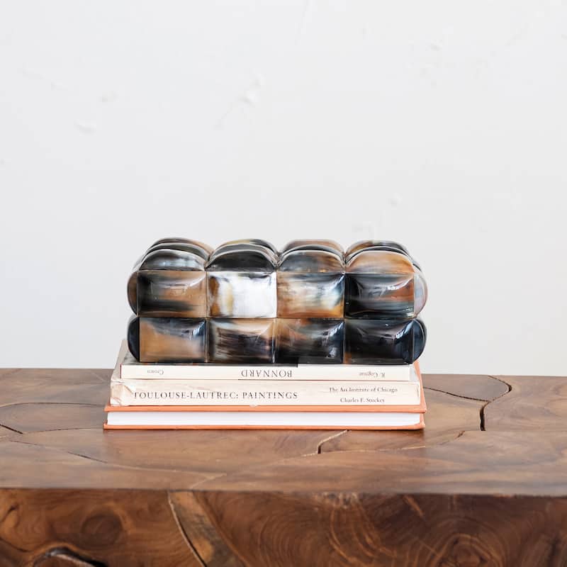 Decorative Horn Bubble Storage Box - 12.0"L x 7.0"W x 4.0"H