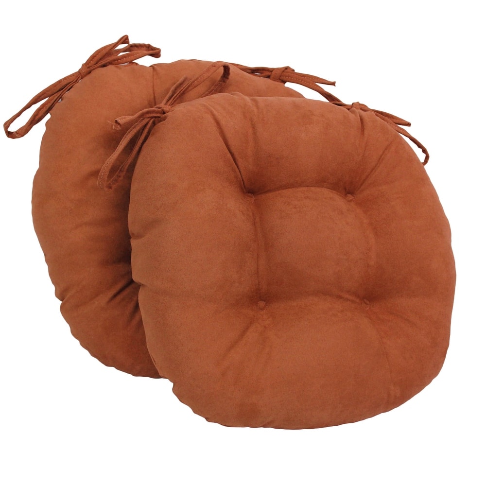 16-inch Round Indoor Microsuede Chair Cushions (Set of 2, 4, or 6)