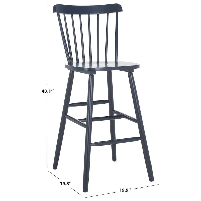 SAFAVIEH Aida 30-inch Spindle Farmhouse Bar Stool (Set of 2) - 19.9" x 19.8" x 38" - 20"W x 20"D x 43"H