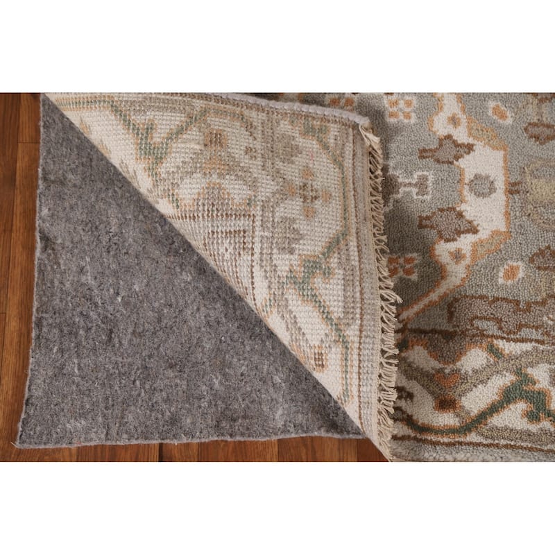 All-Over Oushak Oriental Runner Rug Handmade Wool Carpet - 2'7"x 15'6"