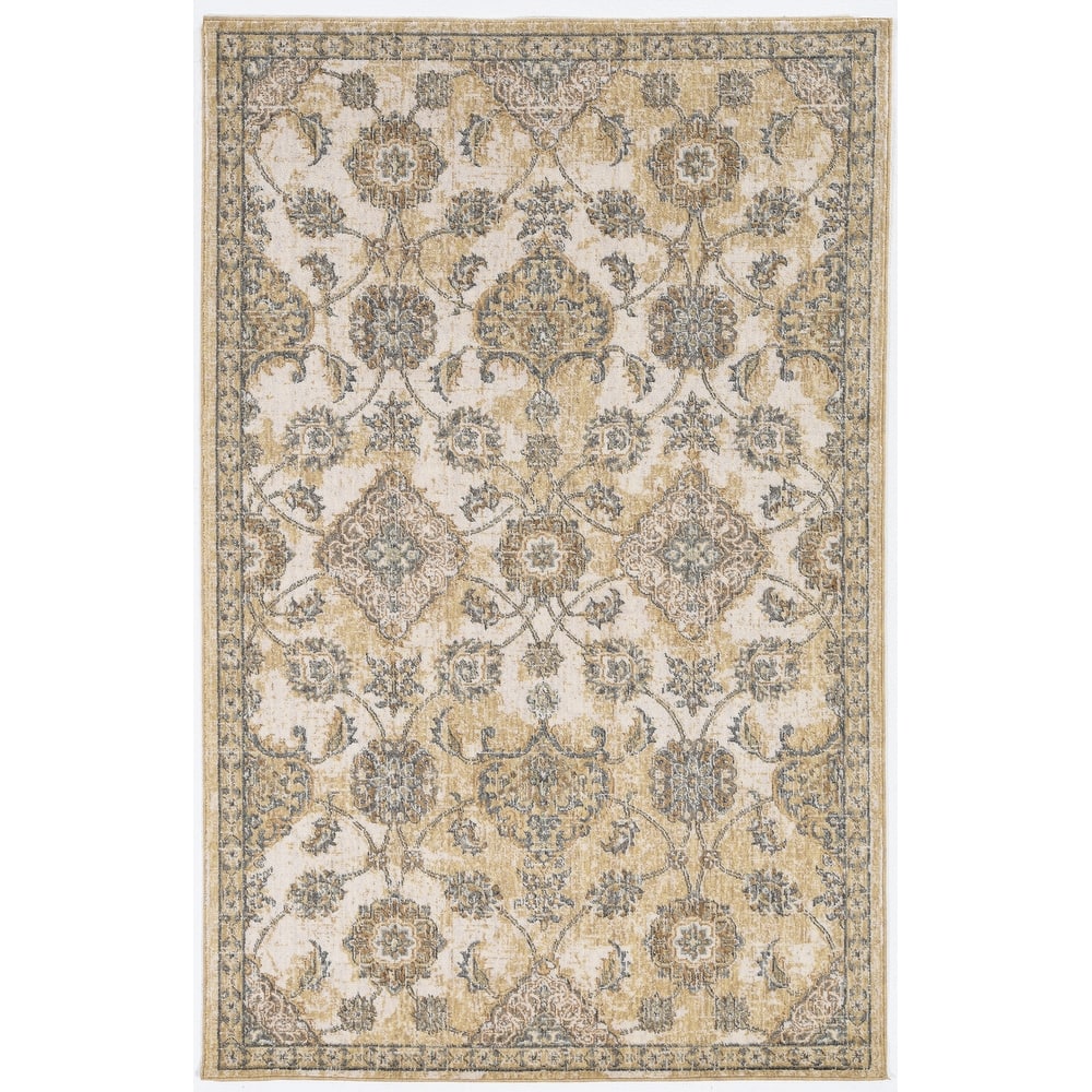 Copper Grove Wool Distressed Traditional Ivory Area Rug