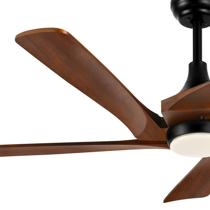 52" Ceiling Fan Lights With Remote Control and 5 Solid Wood Blades