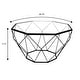 preview thumbnail 46 of 44, Malibu 29" Modern Octagon Center Coffee Table with Tempered Glass Table top & Sturdy Metal Geometric Base for Living Room Office