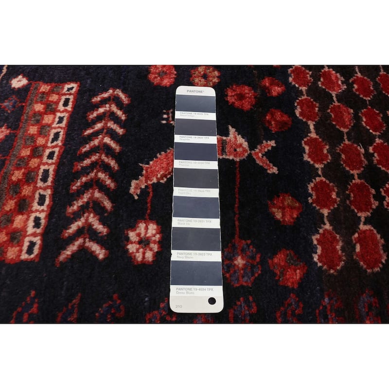 ECARPETGALLERY Hand-knotted Andelz Dark Navy Wool Rug - 5'3 x 12'8