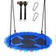 preview thumbnail 1 of 5, Trekassy 700lbs 40'' Saucer Tree Swing with LED Lights for Kids Adults Outdoor 2 Tree Hanging Straps