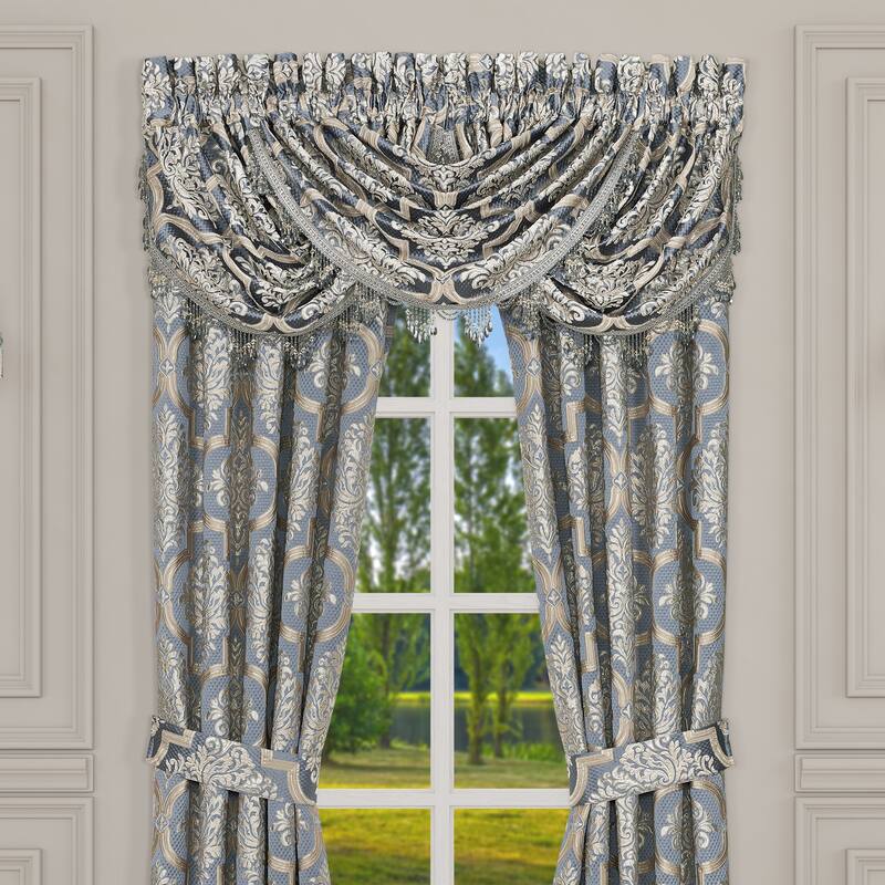 San Marino Window Waterfall Valance - Blue