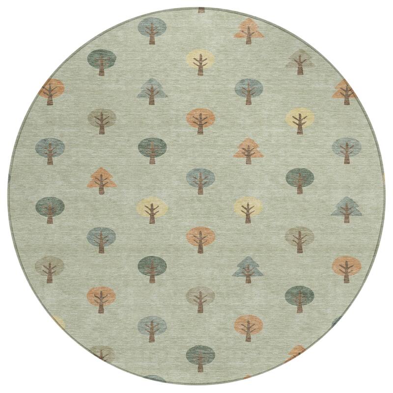 Machine Washable Indoor/ Outdoor Modern Mulvane Chantille Rug