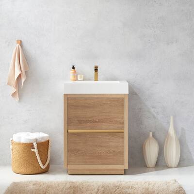 Huesca 24" Single Sink Bath Vanity with White Sink Top