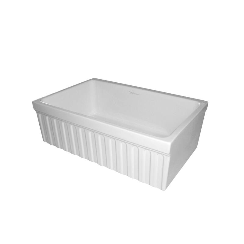 Whitehaus 30" Quatro Alcove Reversible Single Basin Fireclay Farm