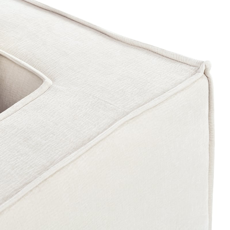109.2" Chenille L-Shaped Sectional Sofa with Throw Pillows
