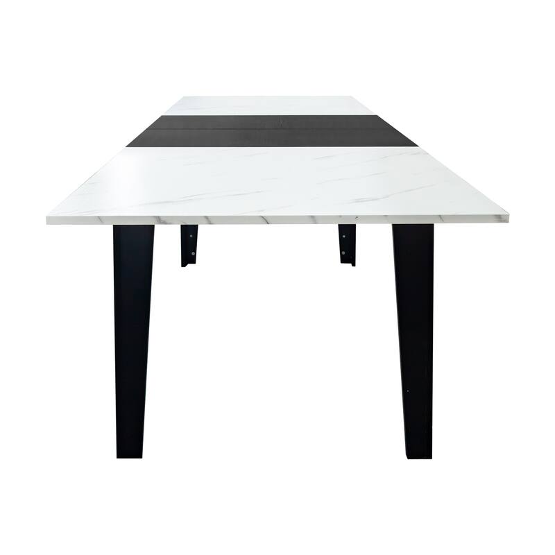 Dining Table, 106.3 in Large Extendable Kitchen Table