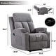 preview thumbnail 3 of 31, Manual Recliner Massage and Heating Chair Sofa with 2 Cup Holders Breathable Fabric
