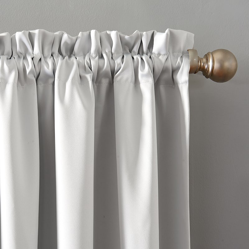 Sun Zero Oslo Home Theater 100% Blackout Rod Pocket Curtain Panel, Single Panel