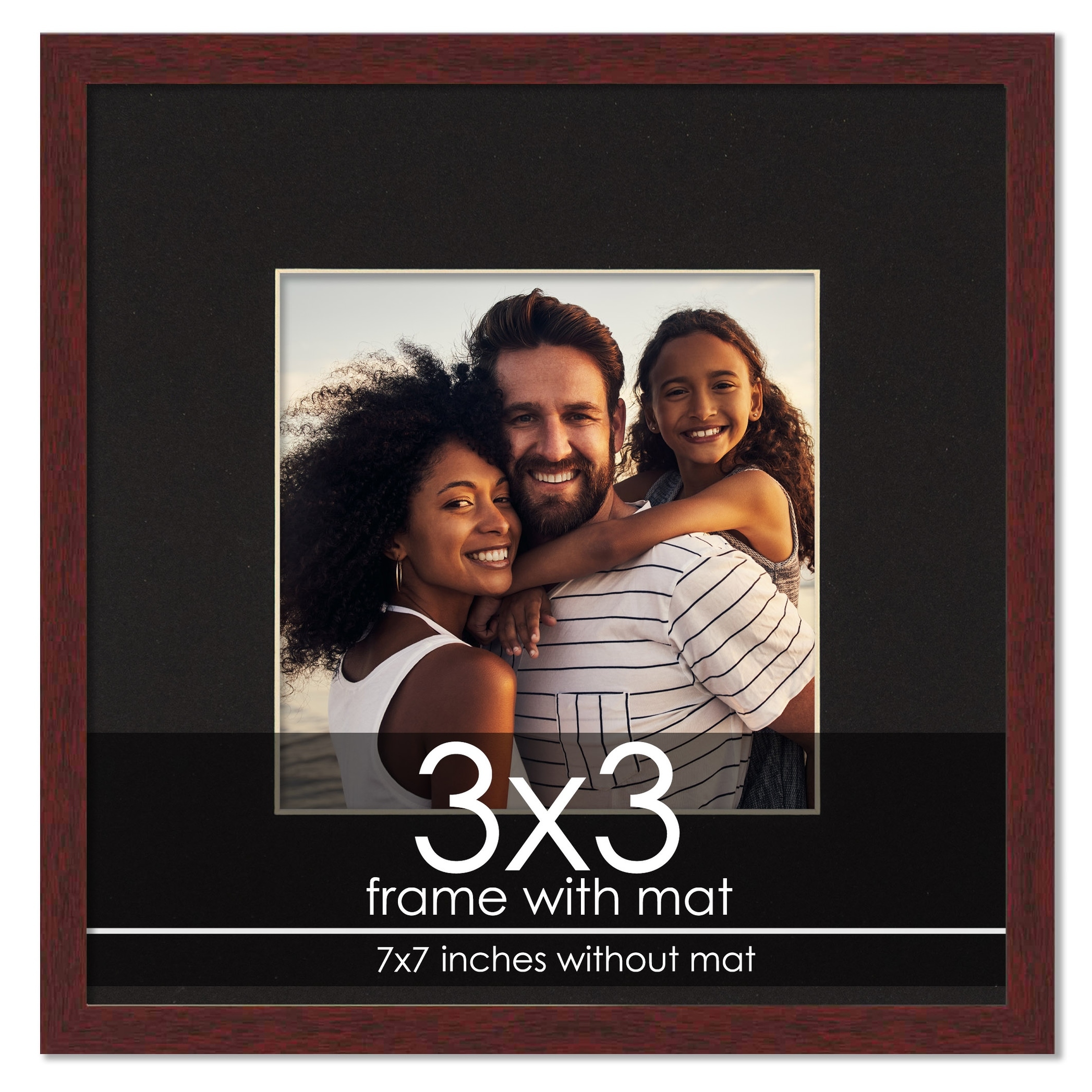 30x40 Frame with Mat - Brown 32x42 Frame Wood Made to Display
