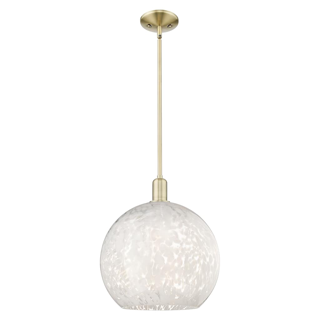 Innovations Lighting Endless Possibilities Arcadia - White Mouchette - 1 Light 14" Stem Hung Mini Pendant