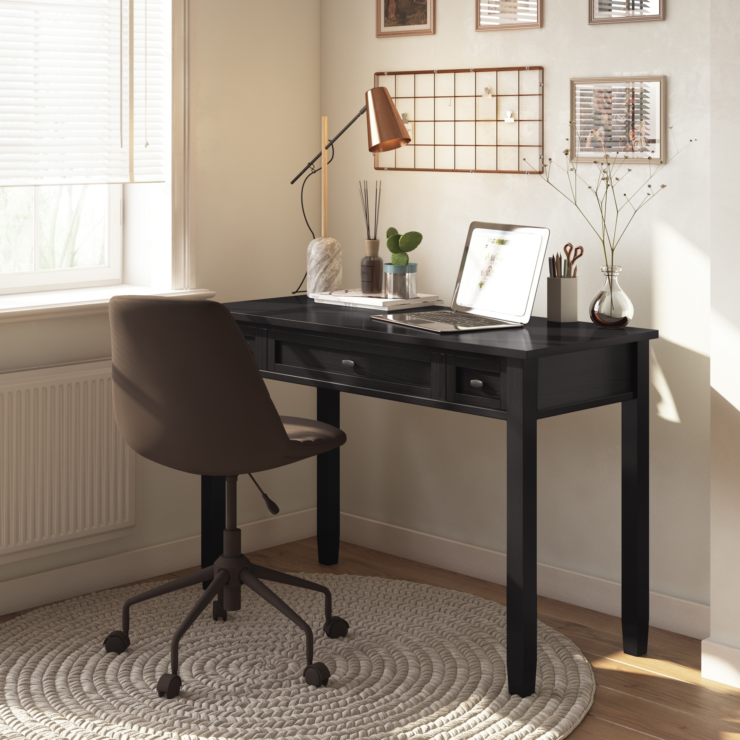 WYNDENHALL Norfolk Solid Wood Transitional Writing Office Desk