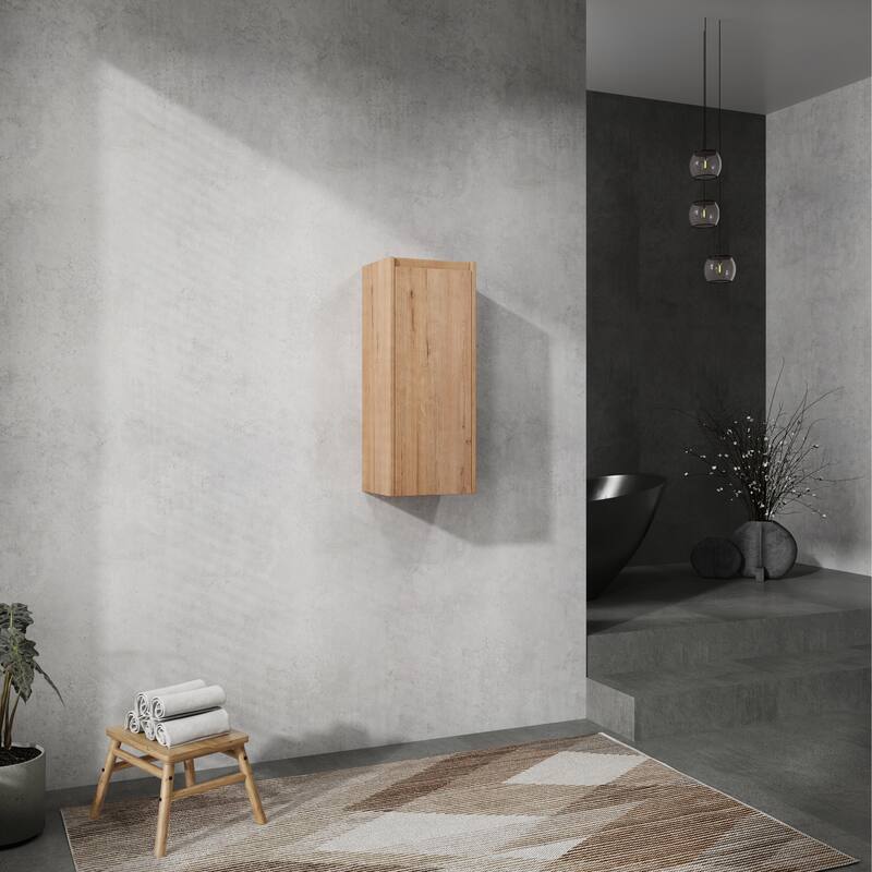 Wall Mounted Storage Cabinet Skin Care Cabinet with Door, Rustic Wooden Side Cabinet Toilet Paper Cabinet