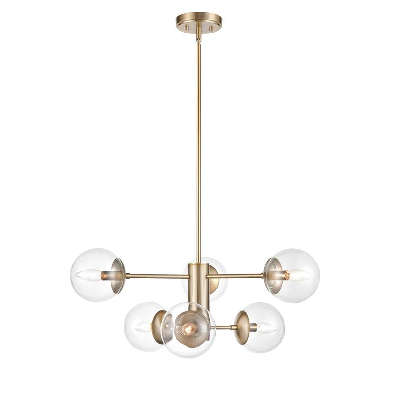 Millennium Lighting Avell 6 Light Chandelier in Modern Gold