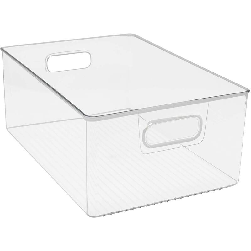 Sorbus Plastic Storage Bins Clear Pantry Organizer Box Bin Containers