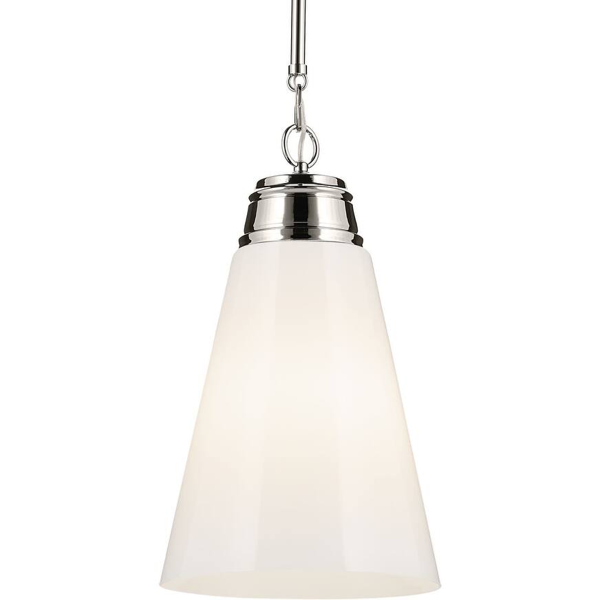 Kichler 52661 Marsailli 12" Wide Pendant with Glossy White Opal Glass