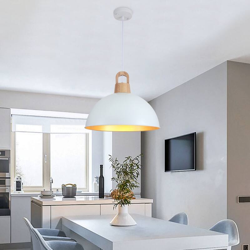 1 - light Industrial Dome Pendant Modern Hanging Lamp for Dining Room Living Room Foyer