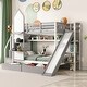 preview thumbnail 2 of 49, Twin-Over-Twin Bunk Bed with 2 Drawers 3 Shelves