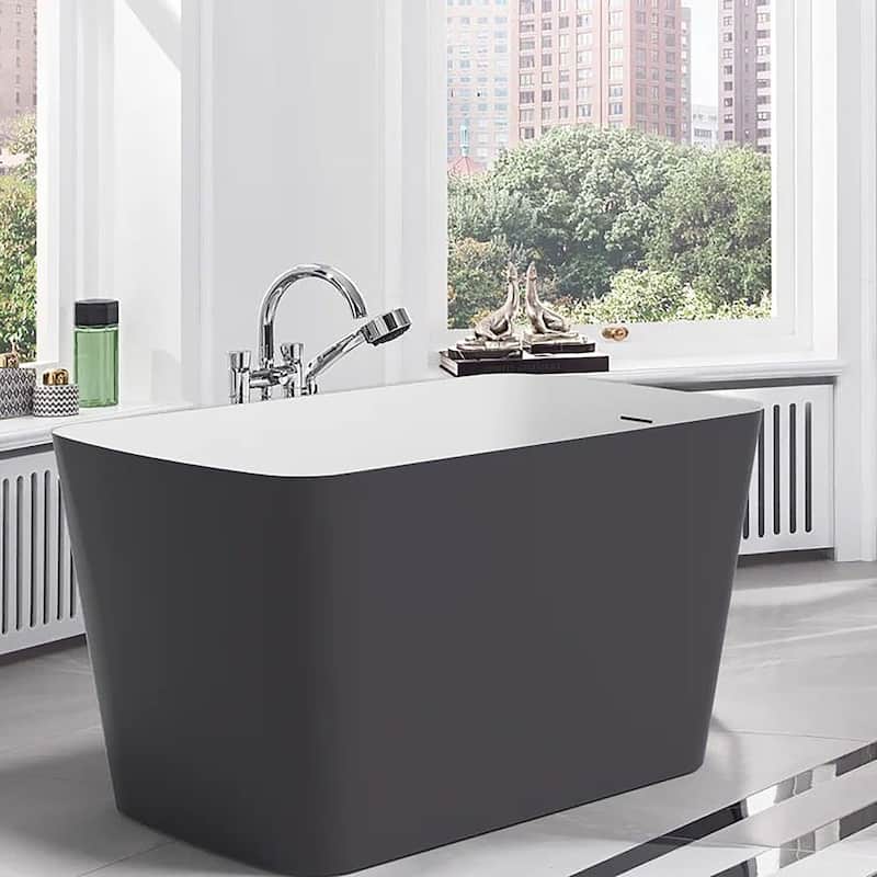GIVINGTREE 47" L x 27"W Freestanding Soaking Acrylic Bathtub