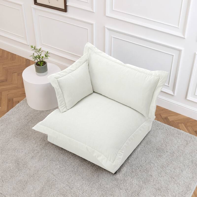 Upholstered Chenille Arm Club Chair Cloud corner cahir