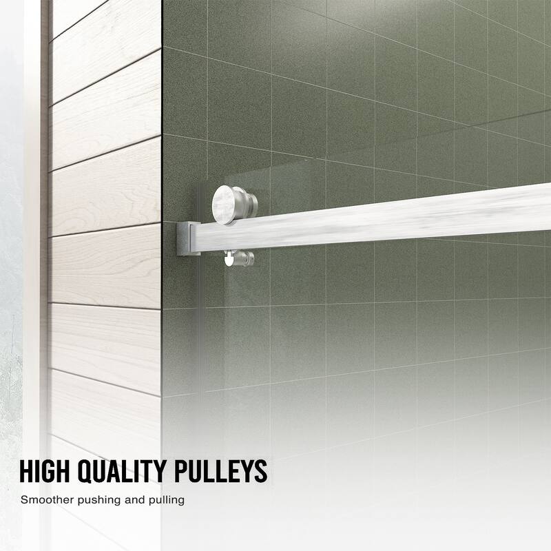 Topcraft 56“-60 ”W x 70 "H Frameless Shower Door