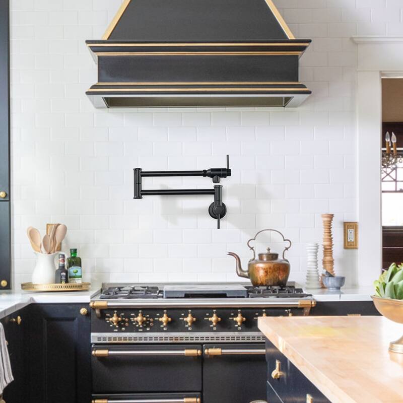 WOWOW Modern Foldable Filling Faucet with Dual-Joint Swivel Arm