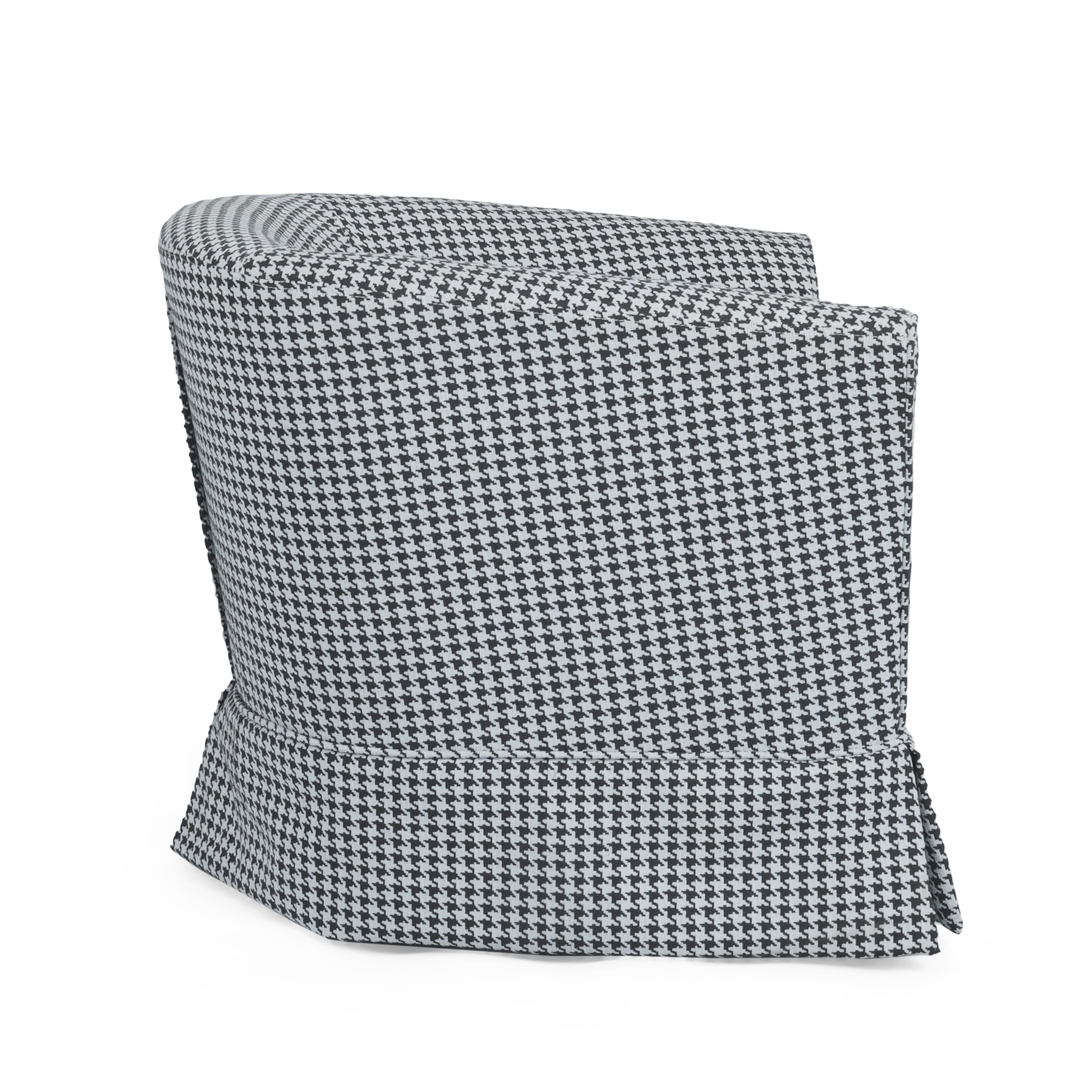 Cecilia Swivel Chair in Natural Fabric by Christopher Knight Home-image