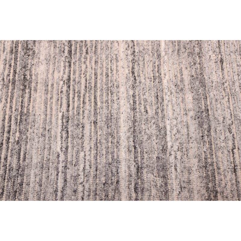 ECARPETGALLERY Hand Loomed Kashkuli Gabbeh Grey Viscose Rug - 5'3 x 7'11