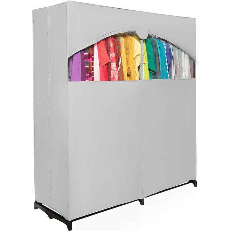 HOLDN’ STORAGE Portable Wardrobe Closet for Hanging Clothes - Large - Heavy Duty Hanging Rod with 50 Lb. Weight Capacity