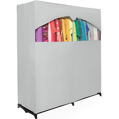 HOLDN’ STORAGE Portable Wardrobe Closet for Hanging Clothes - Large - Heavy Duty Hanging Rod with 50 Lb. Weight Capacity