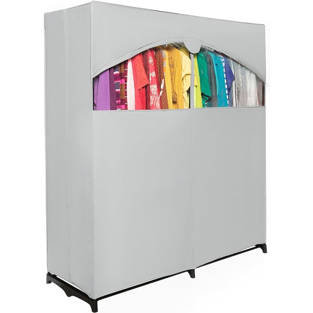 HOLDN’ STORAGE Portable Wardrobe Closet for Hanging Clothes - Large - Heavy Duty Hanging Rod with 50 Lb. Weight Capacity