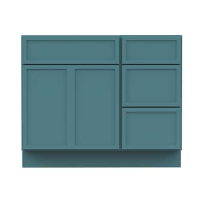 Vanity Art 39" Oak Freestanding Bathroom Vanity Cabinet without Top