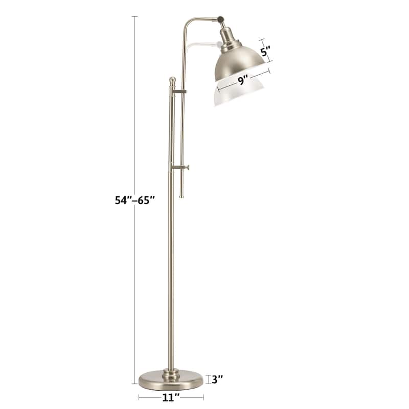 CO-Z 65" Rustic Pharmacy Task Floor Lamp with Adjustable Metal Shade