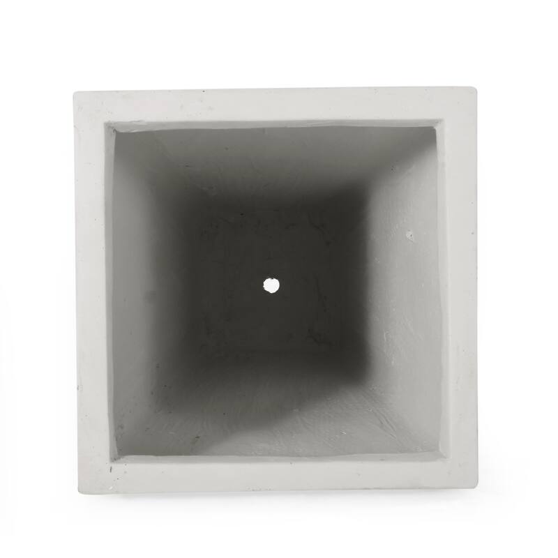 Cast Stone Tapered Planter with Lightweight Concrete Modern Design