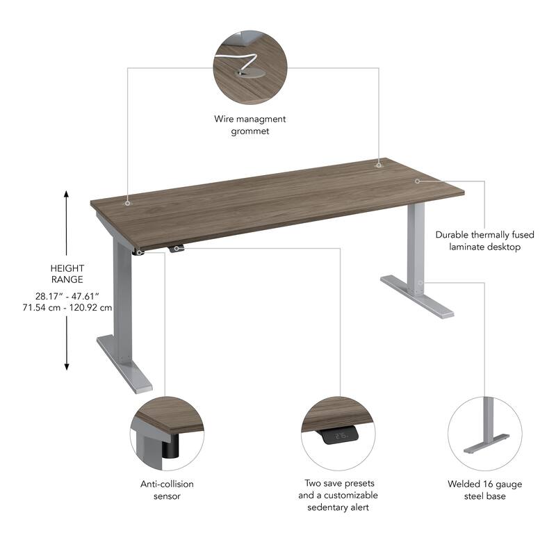 Bush Business Furniture Move 40 Series 72x30 Adjustable Standing Desk