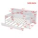 preview thumbnail 50 of 54, Roomfitters Wooden Twin/Full Size Daybed with Storage Shelves, Multi-functional Bed with Twin Size Trundle Bed and Study Desk