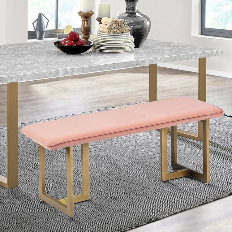 Homylin 44.5 Inch Width velvet upholstery Bench