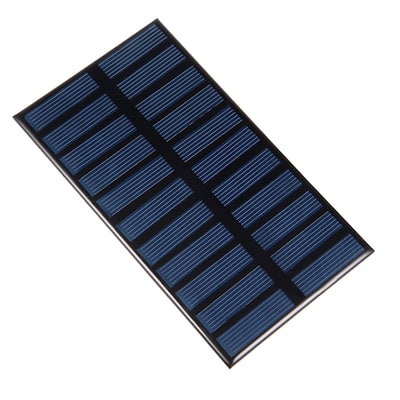 1.6W 5.5V Micro Solar Panel Module DIY Polysilicon for Toys Charger - Black,Green