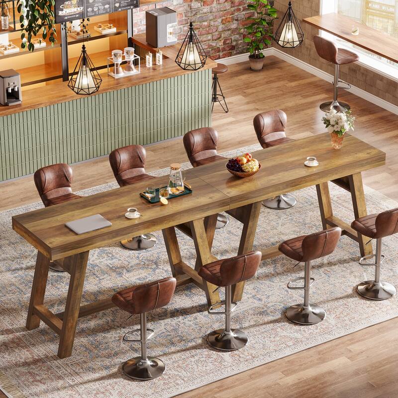 55.12-Inch Bar Table, Rectangular Commercial Bar Unit for Restaurants